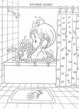 Coloring Pages Moments Shower Child Bathing Precious Taking Bath Baño Children Kids Time Visit Christmas Coloriage Cool Choose Board 為孩子的色頁 sketch template