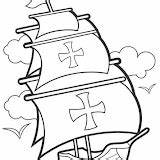 Columbus Christopher Carabelas Colorear Gemi Boyama Scholastic Aporta Aprender Utililidad Deseo Pueda Warship sketch template