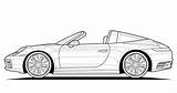 Cabriolet Illustrate Contour sketch template