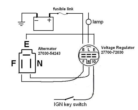 wiring diagram alternator voltage regulator