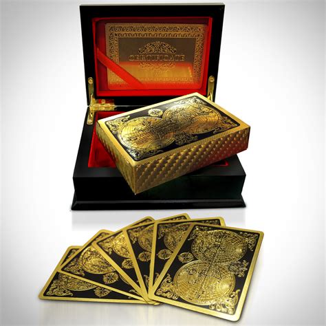 gold playing cards  carat gold foil plated poker game playing