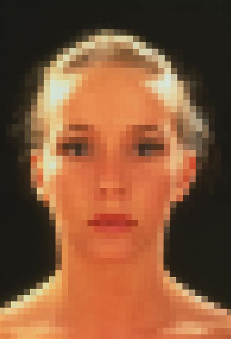 Computer Graphic Of Pixelated Face Of A Woman Photograph By Mehau Kulyk