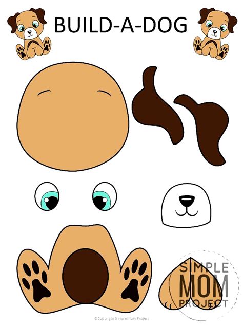 click     cute  printable dog template