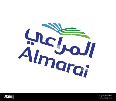 almarai rotated logo white background  stock photo alamy