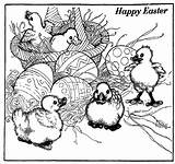 Easter Ducklings Coloring Color April 1981 Vasilis Cynthia Basket Sweet Little Ducks sketch template
