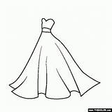 Coloring Pages Gown Ball Dress Drawing Wedding Fashion Gowns Dresses Choose Board sketch template