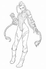 Cammy Lineart Artgerm Coloriage Pintar 1340 Colorier Coloriages Adult Favourites sketch template