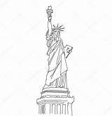 Liberty Statue Outline Drawing Getdrawings sketch template
