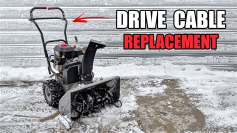 craftsman snowblower drive cable replacement youtube