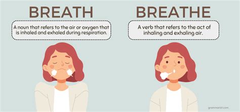 breath  breathe usage difference definition