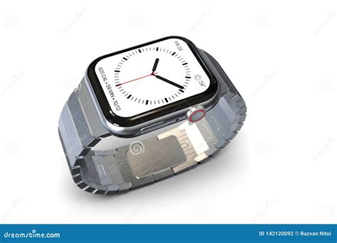 apple horloge   mm gelijkaardige smartwatch zilver stock foto image  aansluting