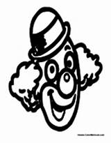 Clown Coloring Pages Head People sketch template