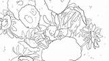 Coloring Sunflowers Pages Gogh Van sketch template