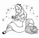 Pages Alice Coloring Wonderland Getcolorings sketch template