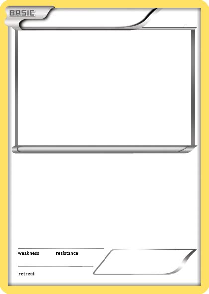 blank pokemon card trading card template pokemon card template