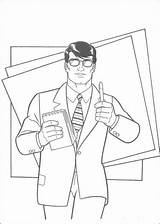 Coloring Journalist Clark Kent Super Daily Superman sketch template
