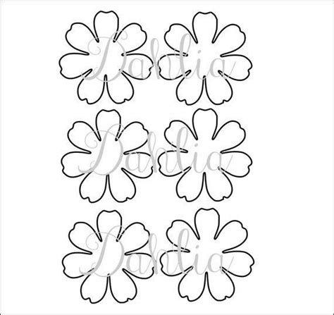 paper flower template printable diy printable flower templates
