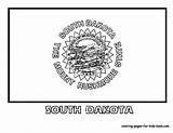 Dakota South Flag State Coloring Flags Printable Sd States sketch template