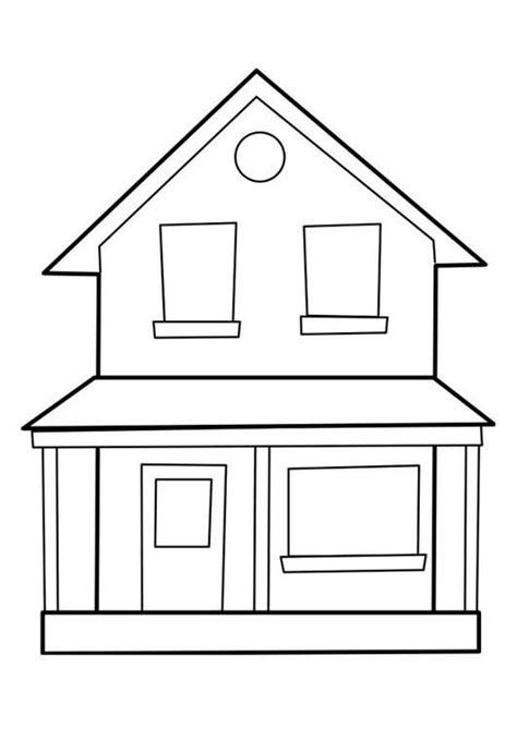 coloring page house img  house colouring pages family