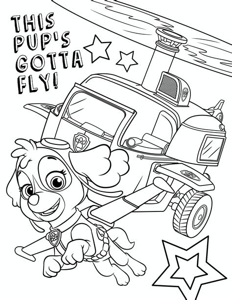 paw patrol skye coloring pages coloring home