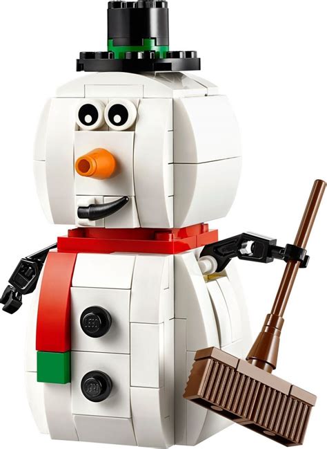 lego  snowman brick geek