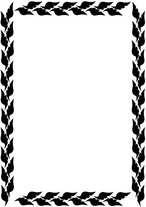 black  white decorative border clipart