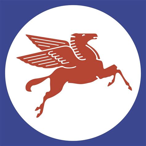 mobil pegasus  flying red horse logo originally part  vaccum oil