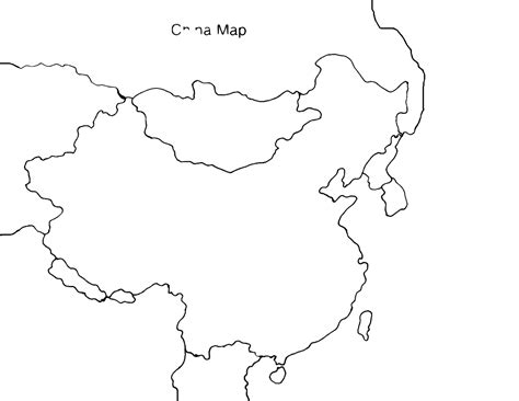 Map Of China Coloring Page Coloring Home