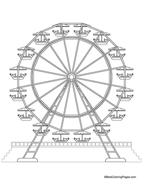 ferris wheel coloring page   ferris wheel coloring page