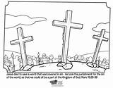 Coloring Pages Jesus Cross Colouring Bible Kids Easter Crucifixion Mark Sheets Whatsinthebible School Color Sheet Printable Resurrection Story Children Good sketch template