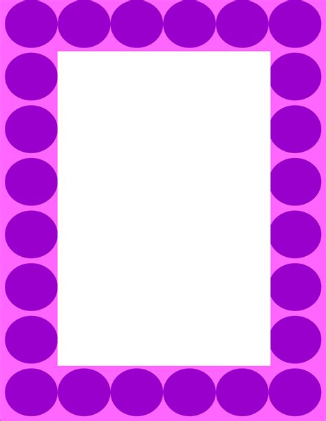 purple polka dot border drawing free image download