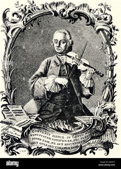 Leopold Mozart Playing Violin German Born Austrian Composer 1719 1787