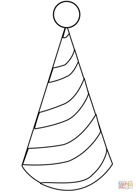 party hat blank coloring sheet coloring pages