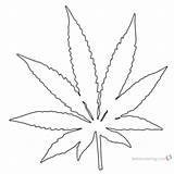 Marijuana sketch template