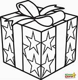 Coloring Gift Christmas Pages Bow Popular sketch template