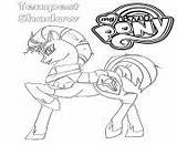 Pony Little Coloring Pages Tempest Shadow Printable Print sketch template