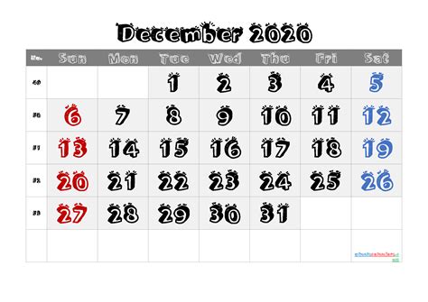 printable december  calendar premium