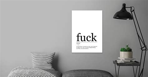 fuck definition poster by optic riot displate