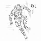 Titanfall Pilot Wall Drawings Running Personajes Dibujos Diseño Deviantart sketch template
