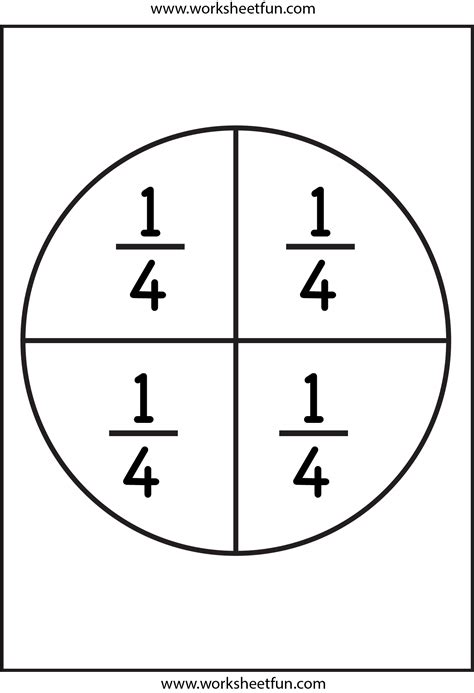 fraction circles template printable fraction circles  worksheets