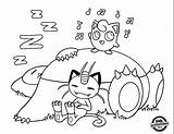 Jigglypuff Snorlax Meowth Sheet sketch template