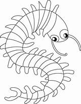 Centipede Coloring Pages Crawling Kids Insects Choose Board Preschool Getcolorings Bestcoloringpages Popular Results Color Print sketch template