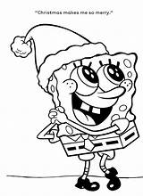 Coloring Christmas Spongebob Pages Smurf Happy Very Popular Color sketch template