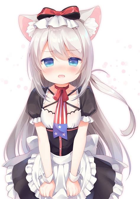 cute neko maid animegirl moe animasi dan gambar