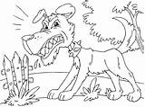 Coloring Dog Angry sketch template