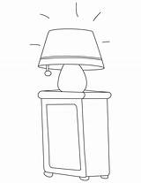 Table Lamp Coloring Small Colouring Pages Kids Popular Library Coloringhome sketch template