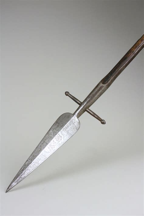 boar spear signed  oriental arms