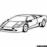Lamborghini Coloring Cars Diablo Pages 1990 Online Thecolor sketch template