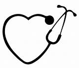 Stethoscope Heart Shaped Decal Vinyl Silhouette Etsy Clip Decals Svg Car Custom Logo Cricut sketch template