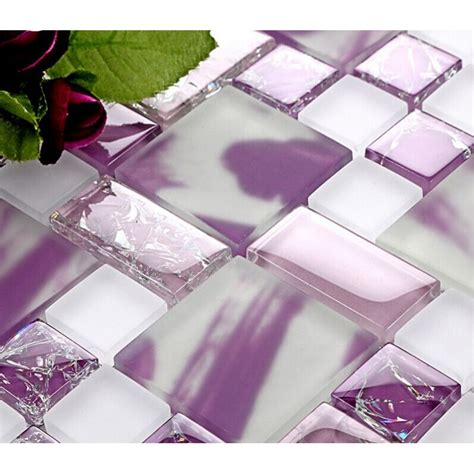 Backsplash Tile Crystal Glass Mosaic Tiles Wall Decor